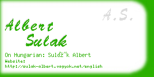 albert sulak business card